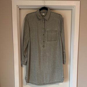 Old Navy Olive Gray Shirt Dress Medium